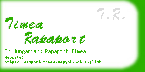 timea rapaport business card